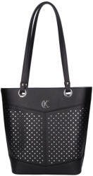 Karen rostbőr táska 1725 bis-L fekete ezüst