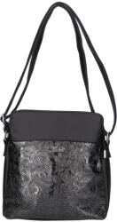 Karen rostbőr táska D 214 fekete új virág