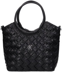 Karen rostbőr táska 1722 fekete fonott