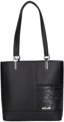 Karen rostbőr táska 1553 fekete új virág