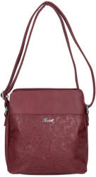 Karen D 214 bordó virág rostbőr táska