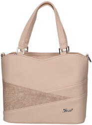 Karen D 565 bézs virág rostbőr női kézitáska