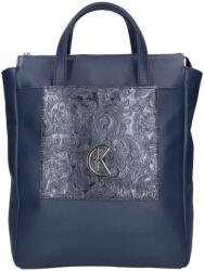 Karen 1741 kék rostbőr női hátizsák