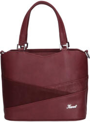 Karen D 565 bordó virág rostbőr női táska