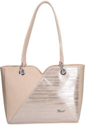Karen 9473 bis bézs ezüst mintás táska