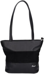 Karen D 655 fekete rostbőr női válltáska