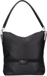 Karen 1337 bis fekete velúr rostbőr női táska