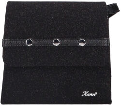 Karen 9516 fekete csillogós rostbőr női alkalmi táska