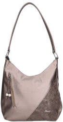 Karen 2397 bronz virág rostbőr női táska