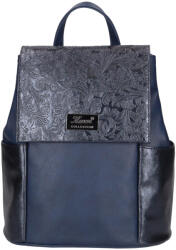 Karen 1698 kék virág rostbőr női táska