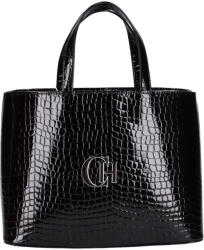 CHIARA M 876 fekete lakk kroko táska