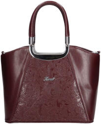 Karen 9251 bis bordó virág rostbőr női táska