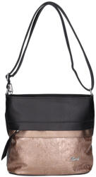 Karen rostbőr táska D 325 bis fekete bronz virág