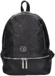 CHIARA rostbőr hátizsák I 5000 fekete virágos ezüst