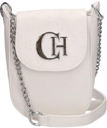 CHIARA rostbőr táska K 773 fehér rózsa