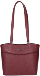 Karen 1693 bordó virág rostbőr táska