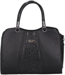 Karen rostbőr táska D 341 fekete virág