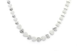 Ezüst nyaklánc ferlauf préselt szív alakú szemekből