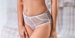 Lanny Mode Bugyi Lanny Mode Grace, fehér, Size M, virágos háló, nylon, kényelmes