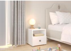 ADRK Éjjeliszekrény fiókkal EMI, Fehér Handle 2 - sprintbutor