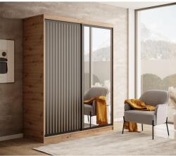 ADRK DELIA 160 tolószekrény, Artisan, Fekete - sprintbutor