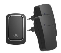 Spreest Akkumulátor Nélküli Vezeték Nélküli Csengő Ajtóhoz Vízálló 2 Vevőegység (1 nadajnik 2 odbiorniki 38 dźwięków)