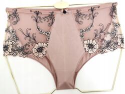 Lanny Mode Női Bugyi, hímzéssel, Lanny Mode Messina, 3XL, kávébarna