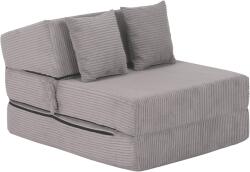 TEMPO KONDELA Összecsukható matrac/fotel, 2v1, szürke, PELOS - sprintbutor