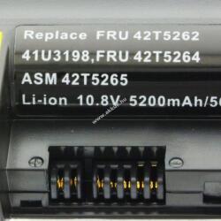 AccuCell Helyettesítő akku Lenovo ThinkPad R61 sorozat R400 sorozat T61 sorozat 5200mAh