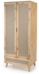 Halmar BORNEO S-1 gardrób, kézműves tölgy / fekete - sprintbutor