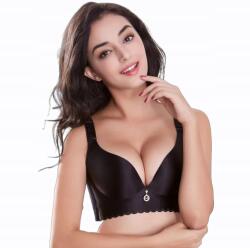  Valeri merevített felső melltartó, Size 105E, fekete, Lusia 1601