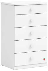 Cilek Comoda cu 5 sertare pentru camera copii, colectia Varia White (20.94.1202.00)
