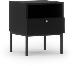 ELTAP Lanzzi 40 éjjeliszekrény fekete matt, fekete matt éjjeli szekrény, fekete - sprintbutor
