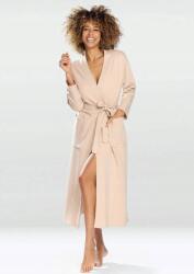 Dkaren Melissa Női fürdőköpeny, bézs, 95% pamut, elegáns (5903251452565)