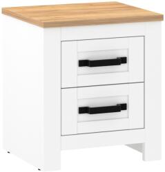 Fortrade Éjjeliszekrény ronco 3 fehér + tölgy (lanzette dx, szín nimfea alba / tölgy craft gold) - sprintbutor