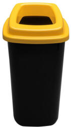 Plafor Sort szelektív hulladékgyűjtő, szemetes 28L sárga/fekete - tisztitoszertrendelek