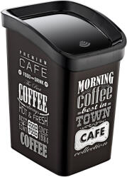 Özer Plastik Műanyag Smart Click billenőfedeles szemetes, fekete/fekete mintás felirattal GOGO 23L - tisztitoszertrendelek