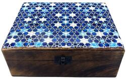  Fa Doboz - Kék Csillagok 20x15x7, 5cm