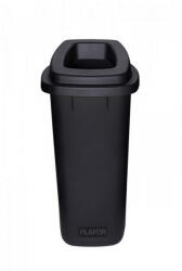 Plafor Sort szelektív hulladékgyűjtő, szemetes 90L fekete/fekete - shopbazis