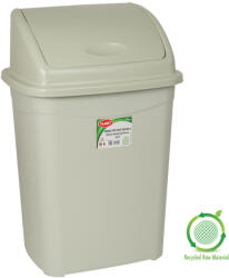 PLANET Billenőfedeles szemetes kuka, műanyag, szürke eco, 16 L - shopbazis