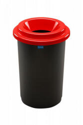 Plafor ECO kerek, henger szemetes 50L fekete/piros - shopbazis