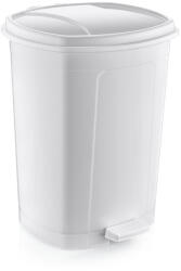 Özer Plastik Műanyag pedálos szemetes, fehér 50L - shopbazis