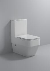  Set vas WC , montare pe podea, Rimless, evacuare laterala, finisaj alb 67 x 37 x 79.5 cm - T2133 (C1445)