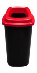 Plafor Sort szelektív hulladékgyűjtő, szemetes 45L fekete/piros - shopbazis