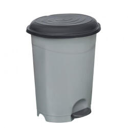 PLANET Pedálos szemetes kuka, műanyag, ECO antracit, kivehető kosárral, 22L - shopbazis