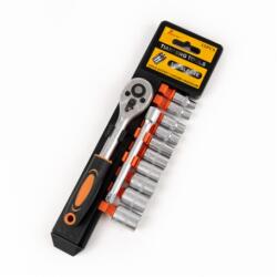 Tiafeng Tools Set chei tubulare, 12 piese, 4 - 13 mm. cu clichet 1/4, argintiu TRSCH