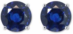 White & Black Kék zafír fülbevaló, négykarmos - fehérarany - 1, 13 karát (AU14106)