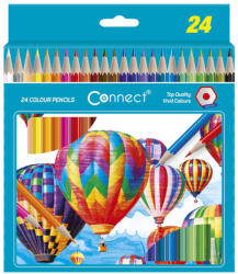 Connect Színes ceruza készlet, hatszögletű Connect 24 klf. szín (000003475) - iroda-ellatas
