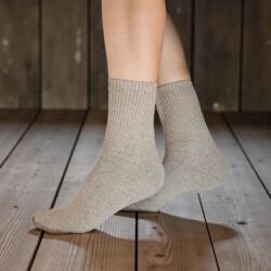 Ollike Női GYAPJÚ zokni LAZA gumis Drapp, 35-38 106120