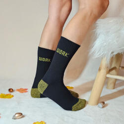 Sox World Munkás VASTAG zokni 3 pár/cs fekete-sárga 43-46 80606